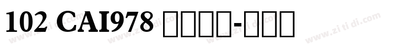 102 CAI978 常规中欧字体转换